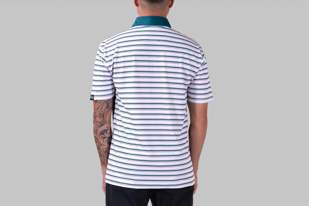Fairway Stripe Polo (Atlantic)